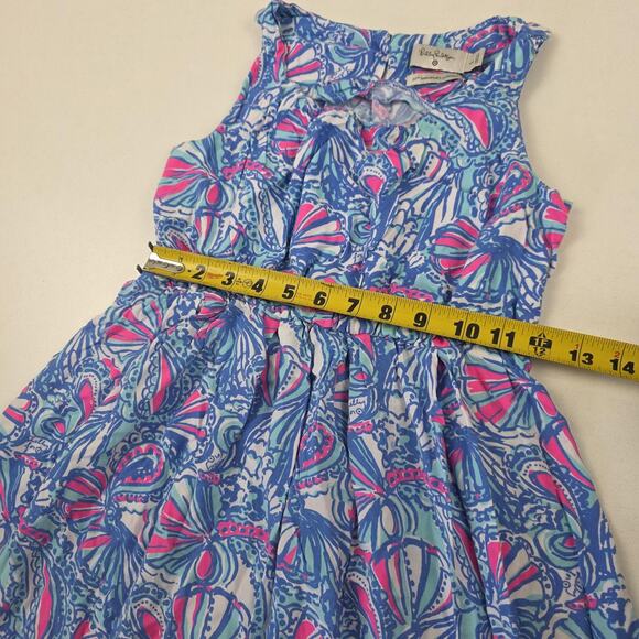 Lilly Pulitzer Dress Girls Large 20th Anniversary Maxi Shell Print Rayon - Picture 8 of 10